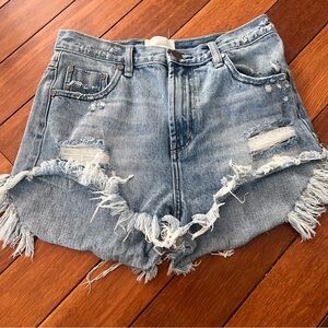 ONETEASPOON Outlaws High Waisted Denim Shorts Sz 26